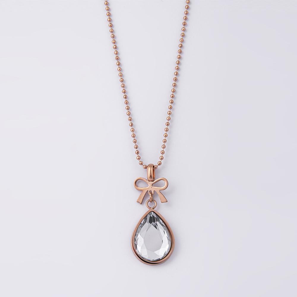Bow & Teardrop Necklace