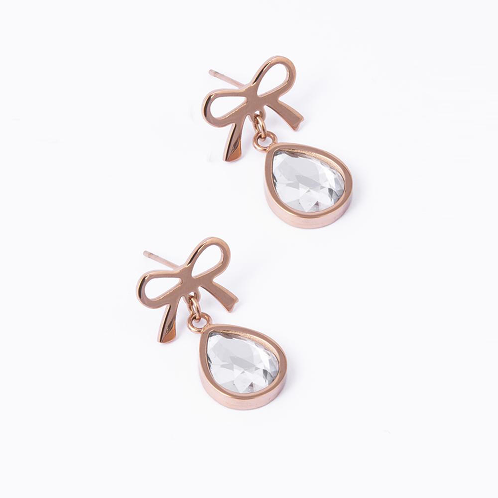 Bow & Teardrop Earrings