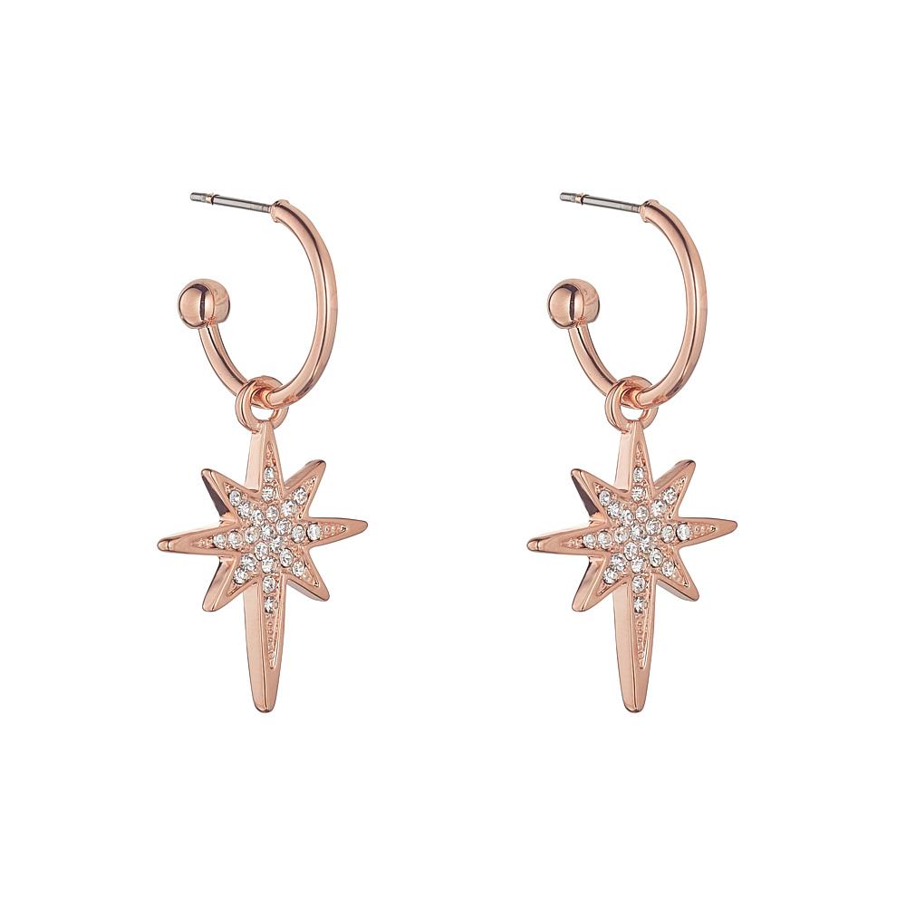 Crystal Star Rose Gold Earrings
