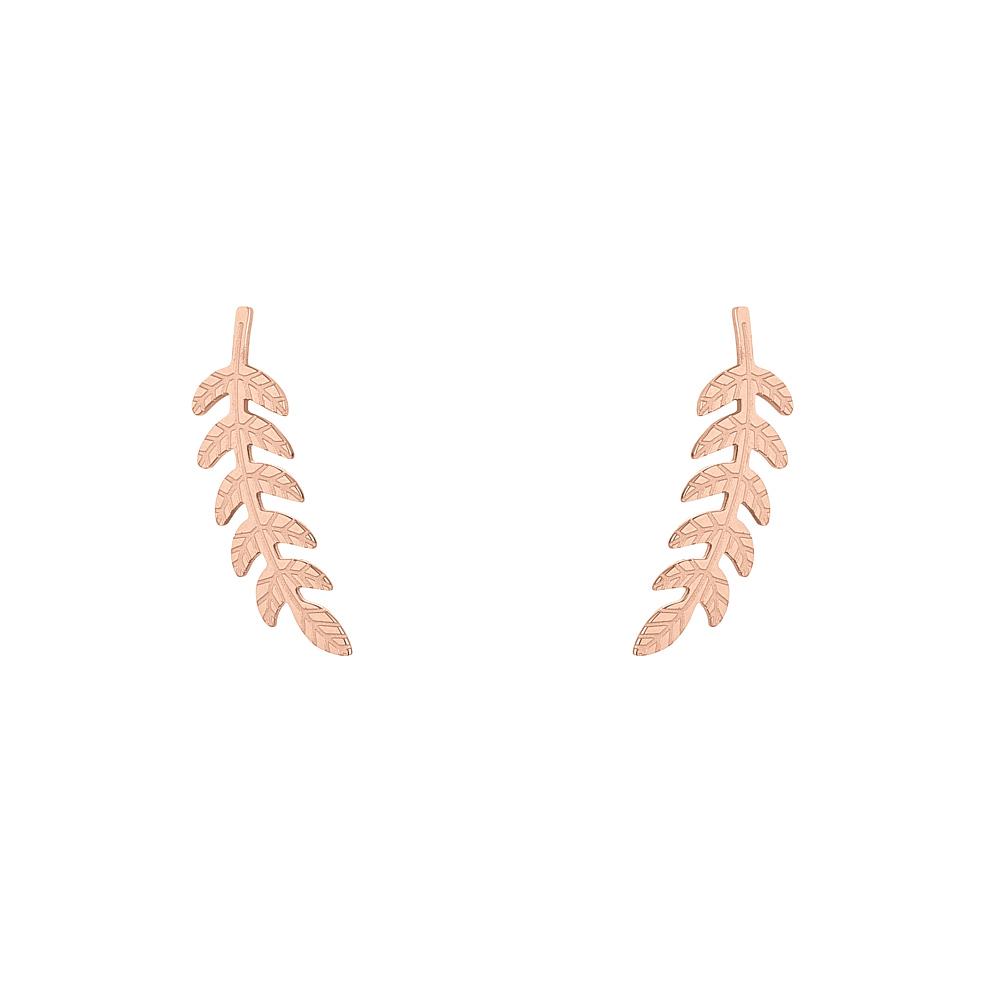 Leaf Rose Gold Earrings