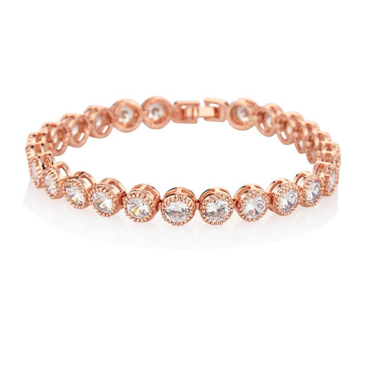 Danna Rose Gold Tennis Bracelet