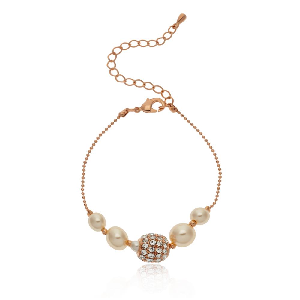 Paulette Rose Gold & Pearl Bracelet