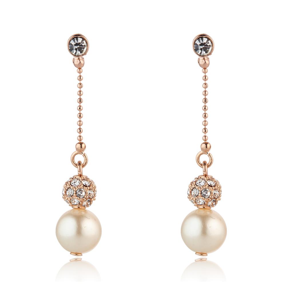 Paulette Rose Gold & Pearl Earrings