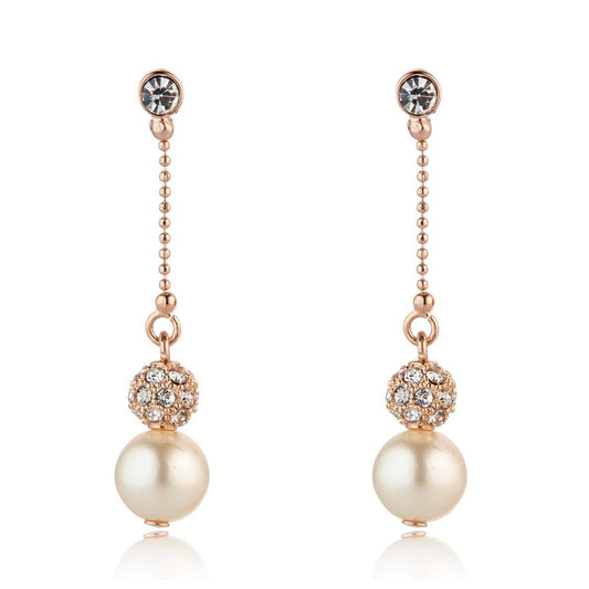 Paulette Rose Gold & Pearl Earrings