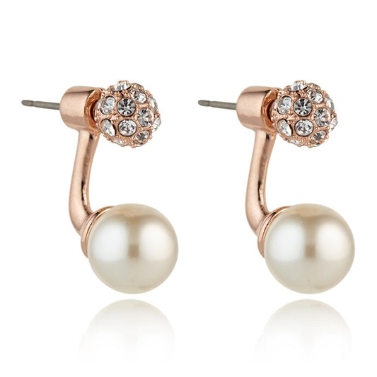 Grazia Rose Gold & Pearl Earrings