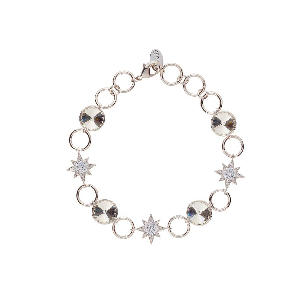 Crystal Star Rhodium Bracelet