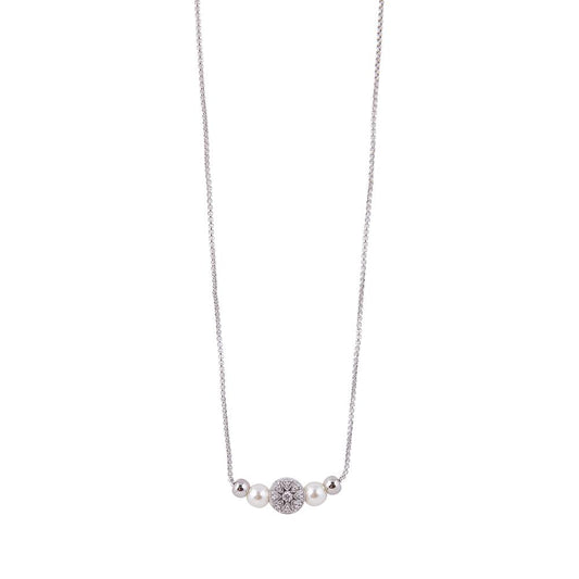 Maya Rhodium Short Necklace