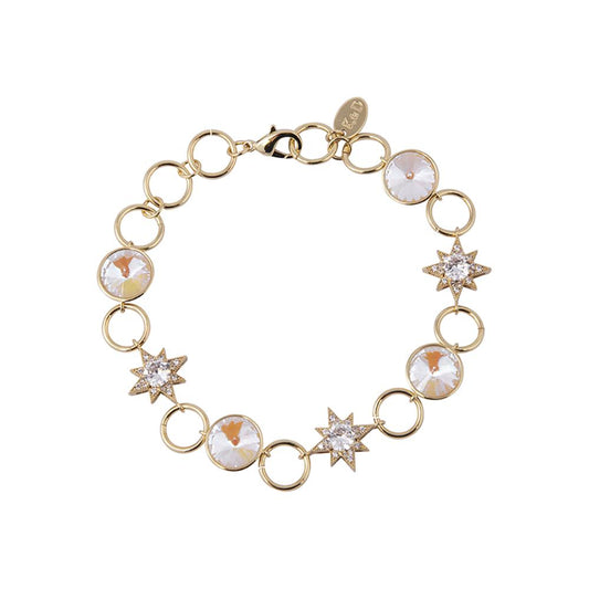 Crystal Star Gold Bracelet