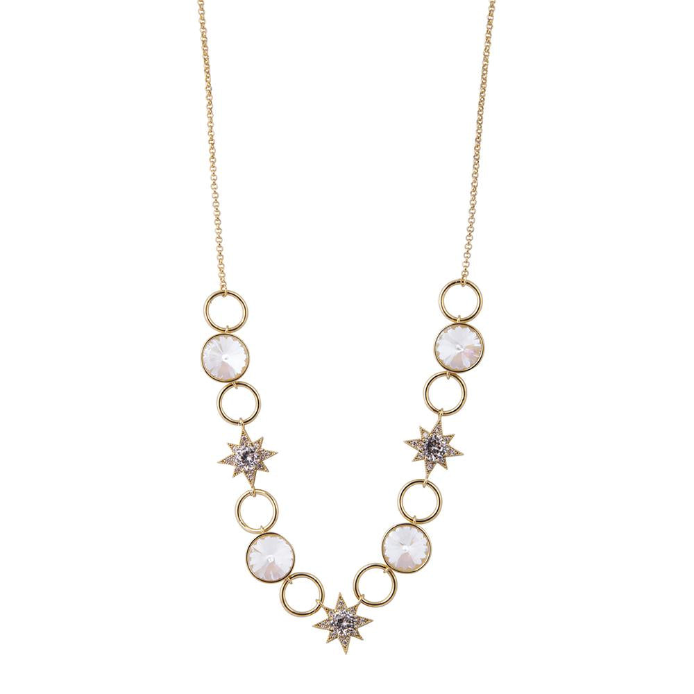 Crystal Star Short Gold Necklace