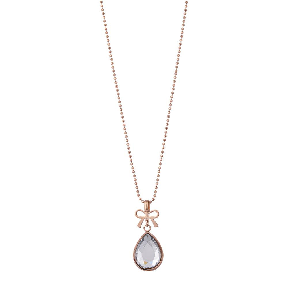 Bow & Teardrop Necklace