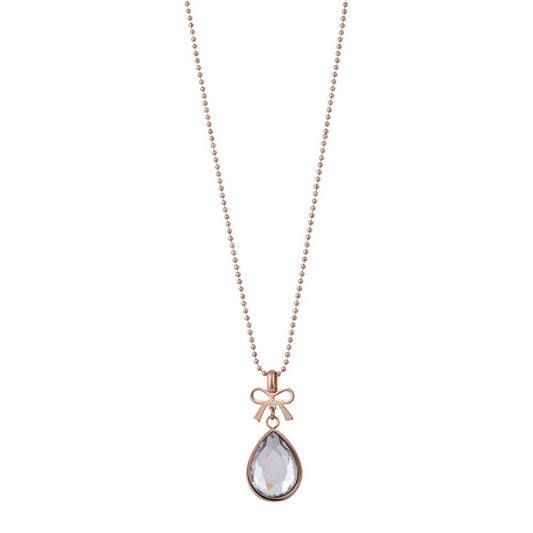 Bow & Teardrop Necklace