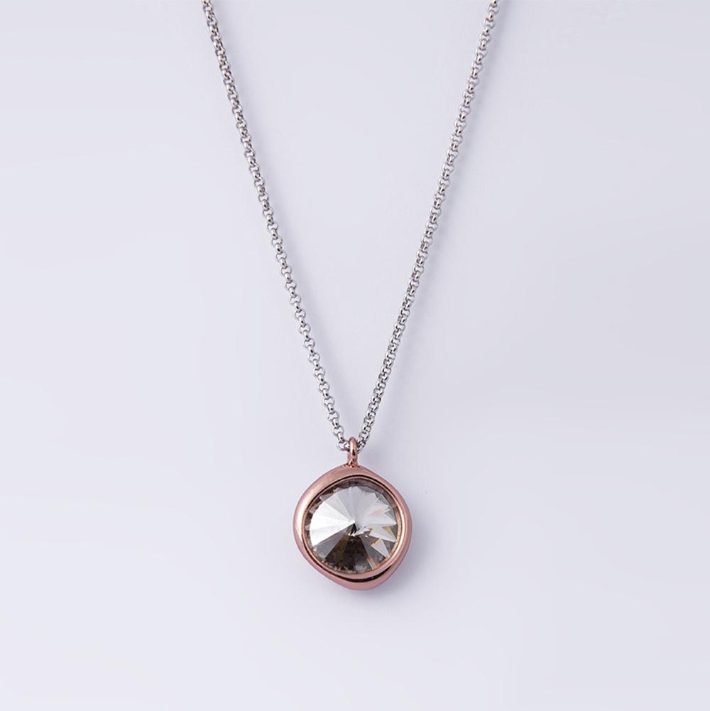 Silver Shade Single Stone Necklace