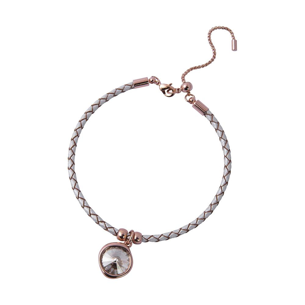 Silver Shade Leather Bracelet