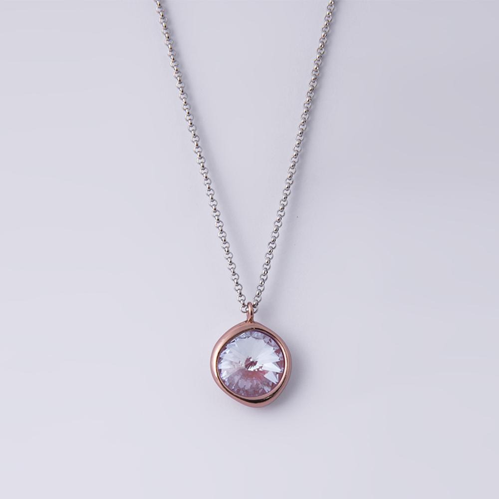 Lavender Delite Single Stone Necklace