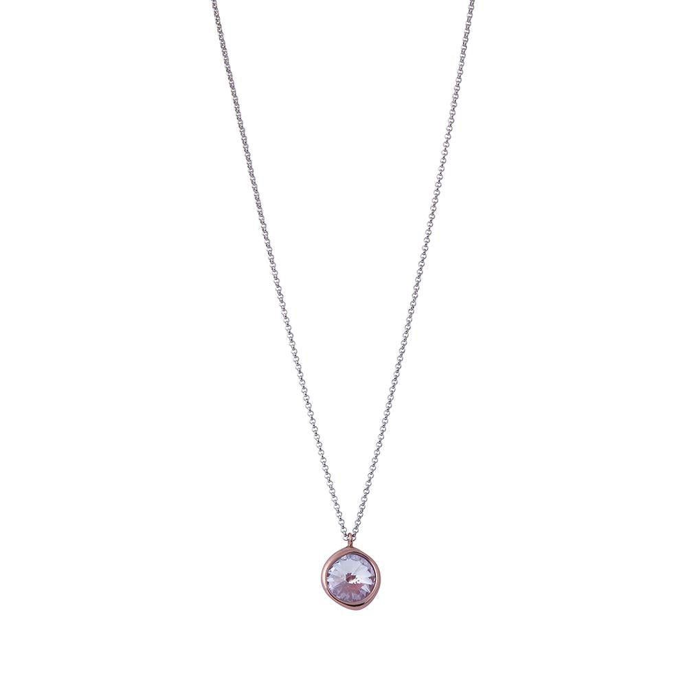 Lavender Delite Single Stone Necklace