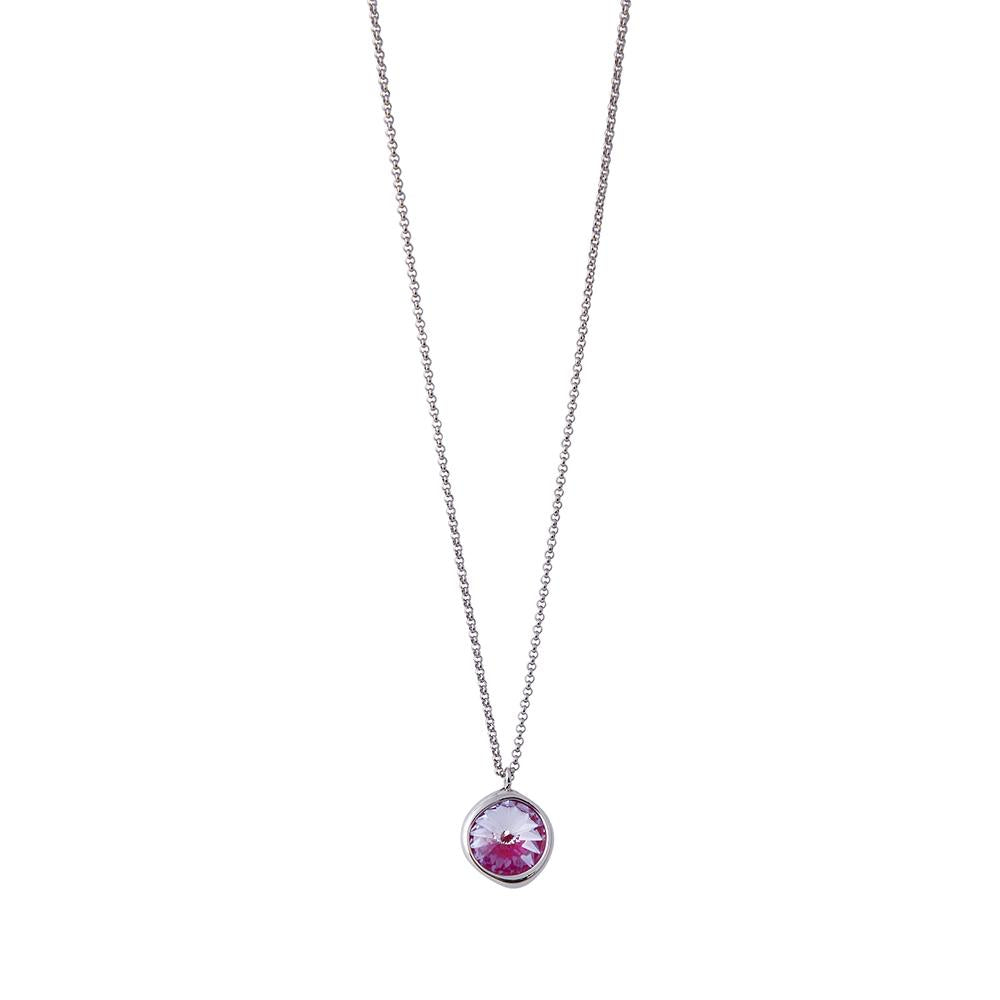 Lotus Pink Delite Single Stone Necklace