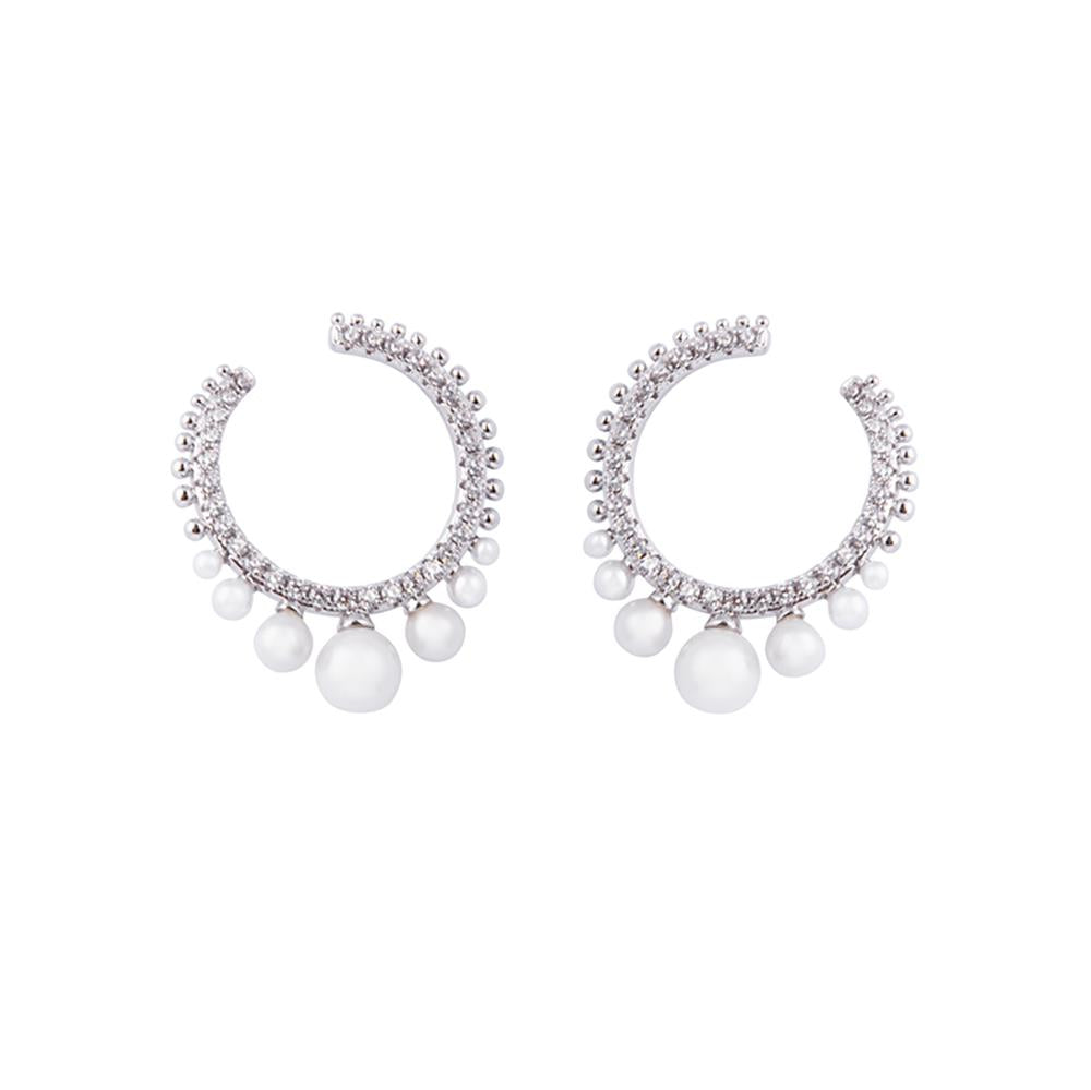 Carlotta Rhodium Earrings