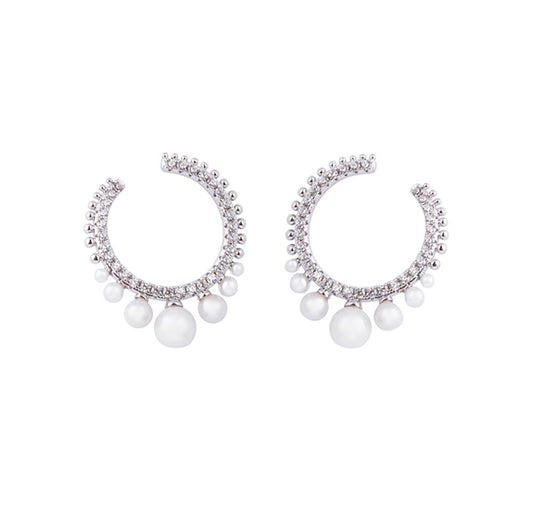 Carlotta Rhodium Earrings