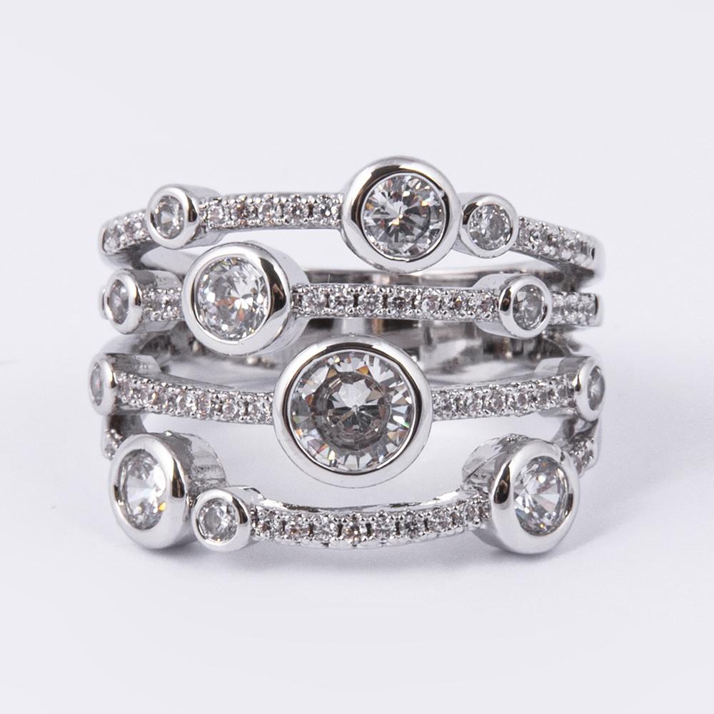 Lea Rhodium Ring #8