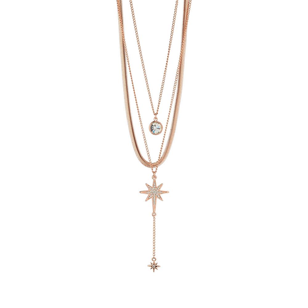 Crystal Star Rose Gold Necklace