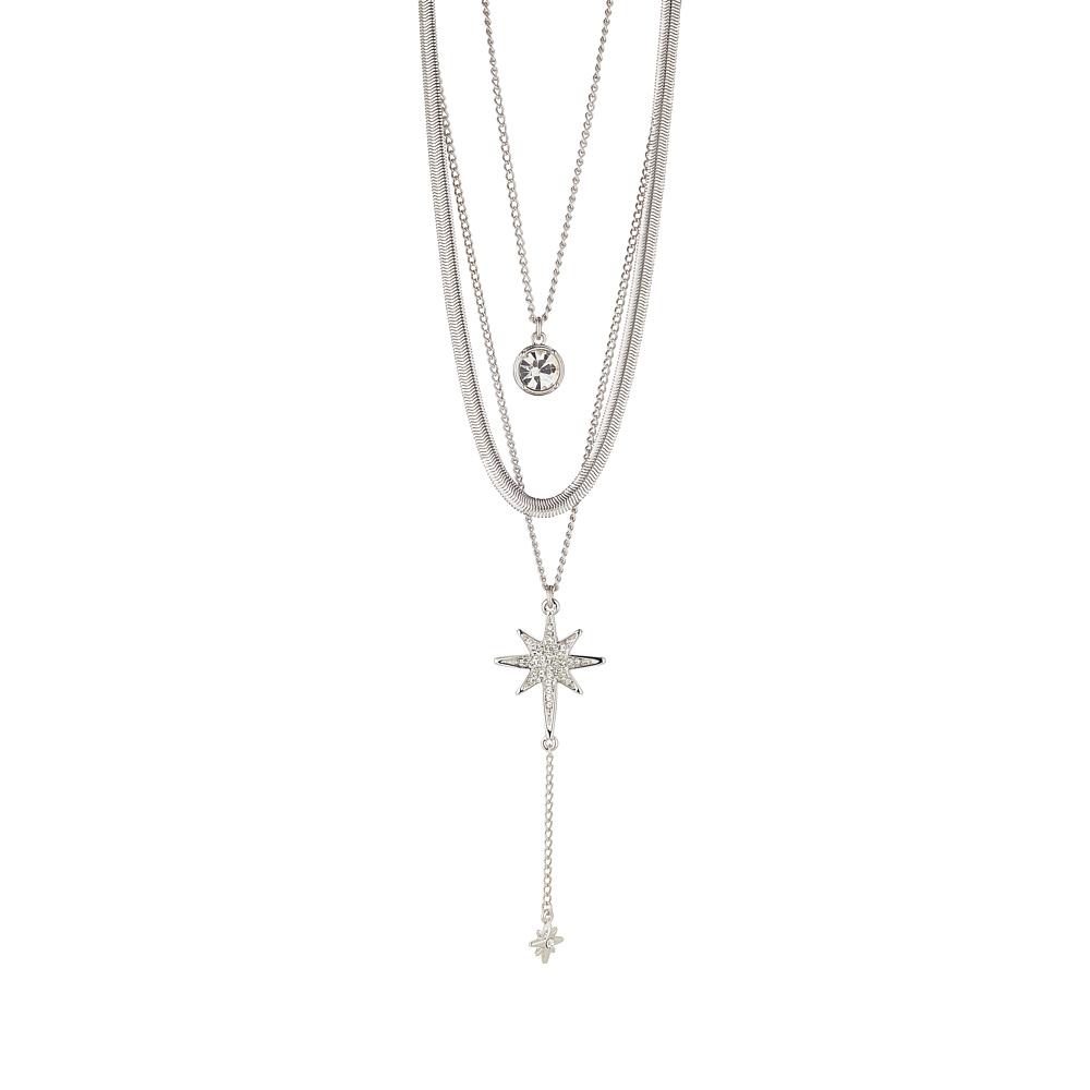 Crystal Star Silver Necklace