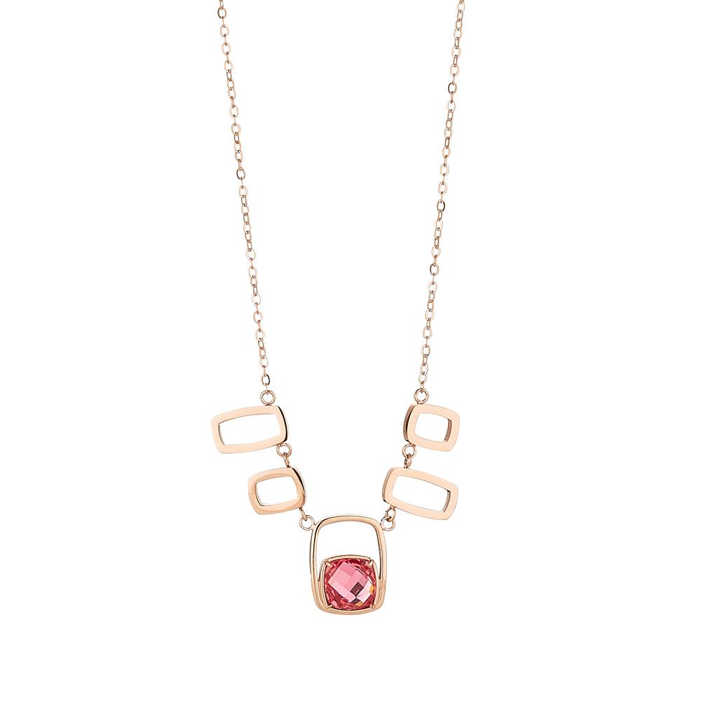 Rose Crystal Necklace